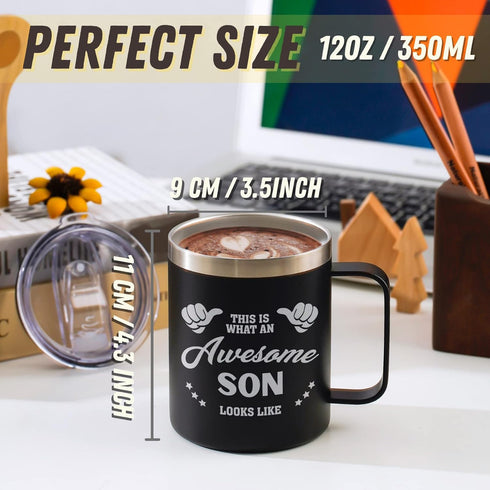 Son Gifts Coffee Mug, from Mom / Dad